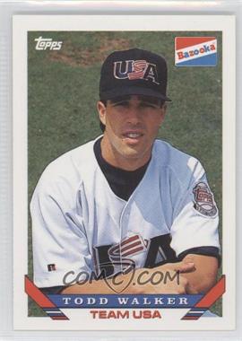 1993 Topps Bazooka Team USA - [Base] #6 - Todd Walker