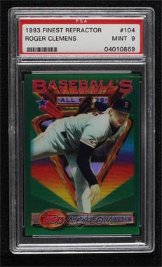 1993 Topps Finest - [Base] - Refractor #104 - Roger Clemens [PSA 9 MINT]