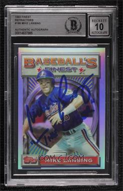 1993 Topps Finest - [Base] - Refractor #186 - Mike Lansing [BAS BGS Authentic]