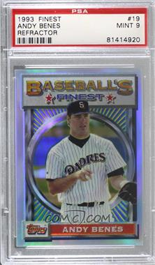 1993 Topps Finest - [Base] - Refractor #19 - Andy Benes [PSA 9 MINT]