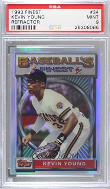 1993 Topps Finest - [Base] - Refractor #34 - Kevin Young [PSA 9 MINT]