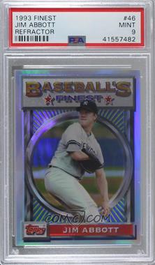 1993 Topps Finest - [Base] - Refractor #46 - Jim Abbott [PSA 9 MINT]