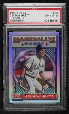 1993 Topps Finest - [Base] - Refractor #63 - George Brett [PSA 8 NM‑MT] - Courtesy of COMC.com