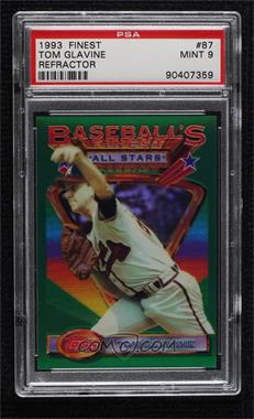 1993 Topps Finest - [Base] - Refractor #87 - Tom Glavine [PSA 9 MINT]