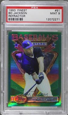 1993 Topps Finest - [Base] - Refractor #91 - Bo Jackson [PSA 9 MINT]