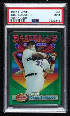 1993 Topps Finest - [Base] - Refractor #99 - Jose Canseco [PSA 9 MINT]