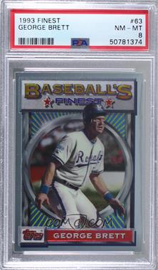 1993 Topps Finest - [Base] #63 - George Brett [PSA 8 NM‑MT] - Courtesy of COMC.com