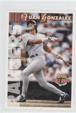 1993 Topps Full Shot - [Base] #4 - Juan Gonzalez