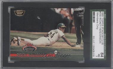 1993 Topps Stadium Club - [Base] - Members Only #558 - Rickey Henderson [SGC 84 NM 7]