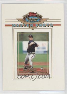 1993 Topps Stadium Club - Master Photo - Redemption #_GRMA.1 - Greg Maddux (2nd Paragraph: Brien Taylor Pictured)