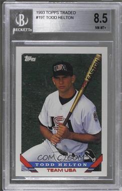 1993 Topps Traded - [Base] #19T - Todd Helton [BGS 8.5 NM‑MT+]