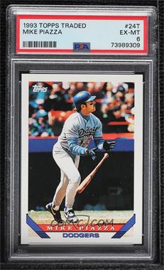 1993 Topps Traded - [Base] #24T - Mike Piazza [PSA 6 EX‑MT]