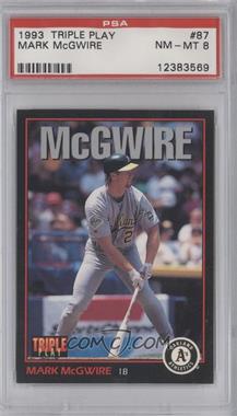 1993 Triple Play - [Base] #87 - Mark McGwire [PSA 8 NM‑MT]