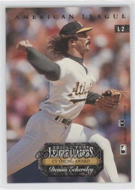 1993 Triple Play - League Leaders #L2 - Greg Maddux, Dennis Eckersley