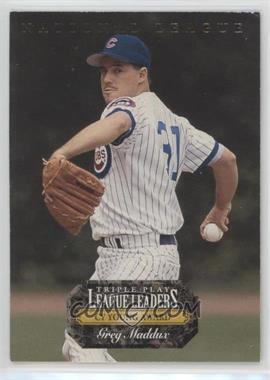 1993 Triple Play - League Leaders #L2 - Greg Maddux, Dennis Eckersley