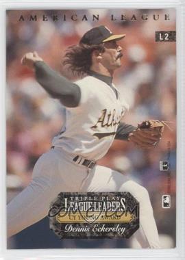 1993 Triple Play - League Leaders #L2 - Greg Maddux, Dennis Eckersley