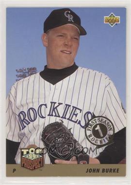 1993 Upper Deck - [Base] - Colorado Rockies First Season #444 - John Burke