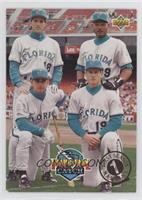 Inaugural Catch (Dave Magadan, Orestes Destrade, Bret Barberie, Jeff Conine)