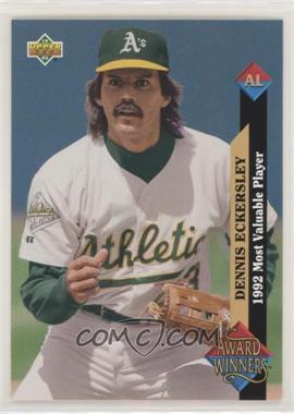 1993 Upper Deck - [Base] - Gold Hologram #487 - Dennis Eckersley