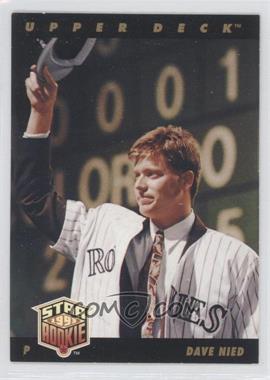 1993 Upper Deck - [Base] #27.1 - David Nied