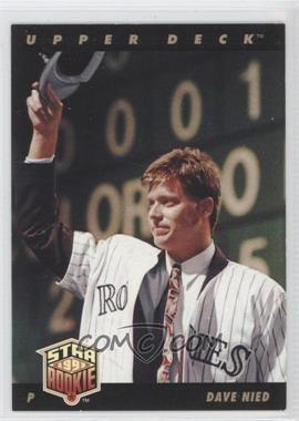 1993 Upper Deck - [Base] #27.1 - David Nied