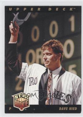 1993 Upper Deck - [Base] #27.1 - David Nied