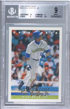 1993 Upper Deck - [Base] #355.1 - Ken Griffey Jr. [BGS 9 MINT]