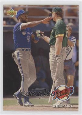 1993 Upper Deck - [Base] #41 - Teammates - Checklist (Joe Carter, Mark McGwire)