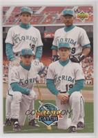 Inaugural Catch (Dave Magadan, Orestes Destrade, Bret Barberie, Jeff Conine)