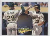 Teammates - Ruben Sierra, Mark McGwire [Noted]