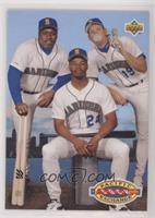 Teammates - Kevin Mitchell, Ken Griffey Jr., Jay Buhner [Poor to Fair]