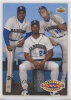 Teammates - Kevin Mitchell, Ken Griffey Jr., Jay Buhner [EX to NM]