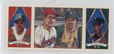 1993 Upper Deck B.A.T. Triple-Folders - All-Star FanFest Baltimore Heroes of Baseball Previews #HOB3 - Ted Williams, Reggie Jackson [EX to NM]