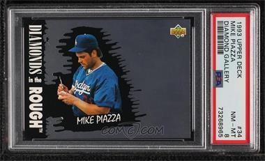 1993 Upper Deck Diamond Gallery - [Base] #34 - Mike Piazza /123600 [PSA 8 NM‑MT]