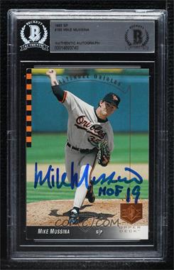 1993 Upper Deck SP - [Base] #160 - Mike Mussina [BAS BGS Authentic]