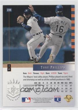 1993 Upper Deck SP - [Base] #239 - Tony Phillips - Courtesy of COMC.com