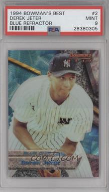 1994 Bowman's Best - [Base] - Blue Refractors #2 - Derek Jeter [PSA 9 MINT]