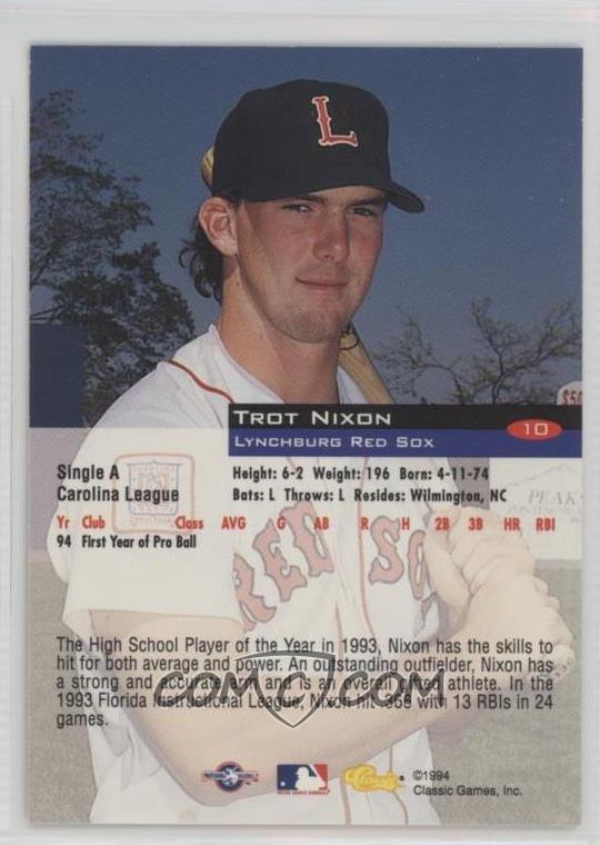 1994 Classic Minor League All Star Edition Base 10