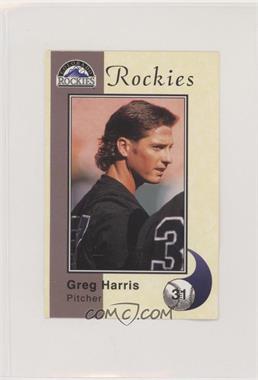 1994 Colorado Rockies Police - [Base] #31 - Greg Harris [Good to VG‑EX]