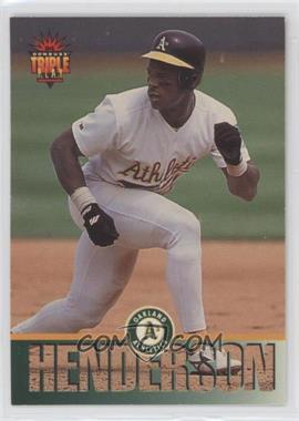 1994 Donruss Triple Play - [Base] #4 - Rickey Henderson