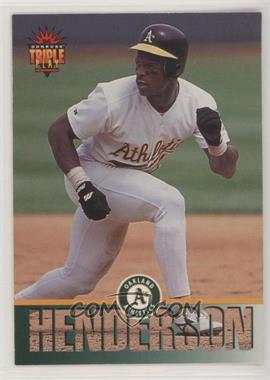 1994 Donruss Triple Play - [Base] #4 - Rickey Henderson