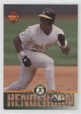 1994 Donruss Triple Play - [Base] #4 - Rickey Henderson