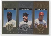 Barry Bonds, Andy Van Slyke, Lenny Dykstra