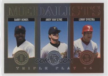 1994 Donruss Triple Play - Medalists #12 - Barry Bonds, Andy Van Slyke, Lenny Dykstra