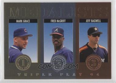 1994 Donruss Triple Play - Medalists #4 - Fred McGriff, Mark Grace, Jeff Bagwell