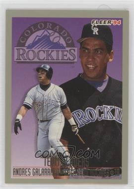 1994 Fleer - Team Leaders #18 - Andres Galarraga