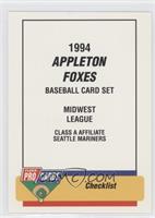 Checklist - Appleton Foxes Team