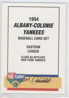 Checklist - Albany-Colonie Yankees