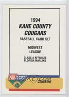 Checklist - Kane County Cougars