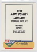 Checklist - Kane County Cougars